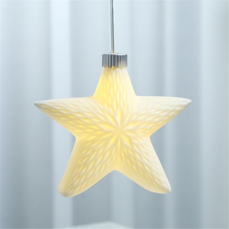 CERAMIC ORNAMENT STAR WITH LED LIGHT